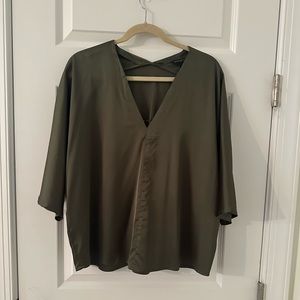 Olive green banana republic blouse size L
